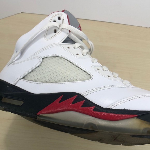 Air Jordan 5 Retro Fire Red Silver Tongue Sz 13 - Picture 16 of 16